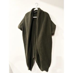 Ralph Lauren Black Label Collection Cashmere Mohair Sweater Shrug Poncho Green